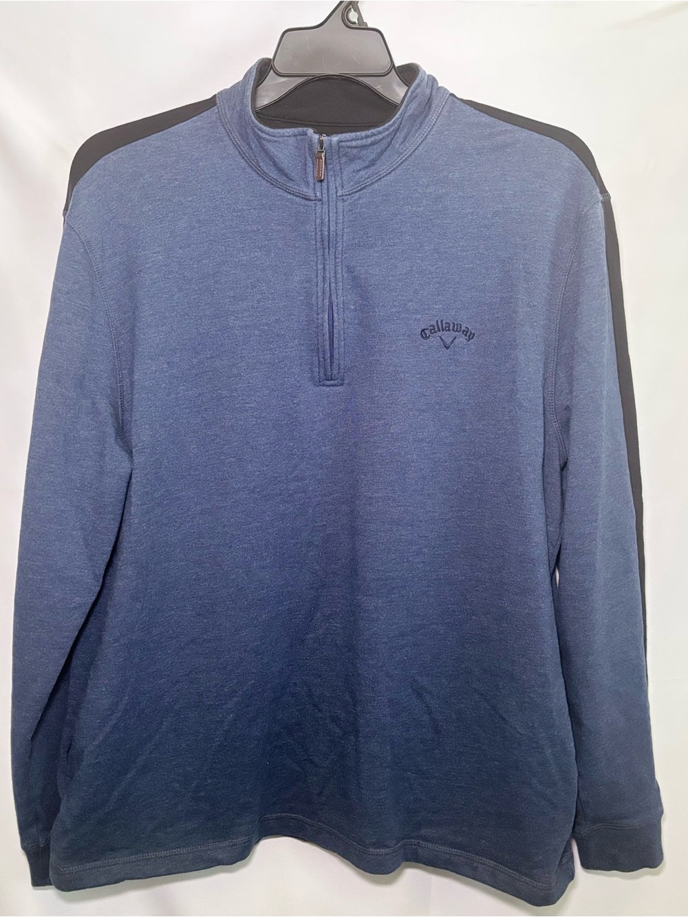 Callaway Golf Long Sleeve 1/4 Quarter Zip Blue Black Pullover Men’s Large